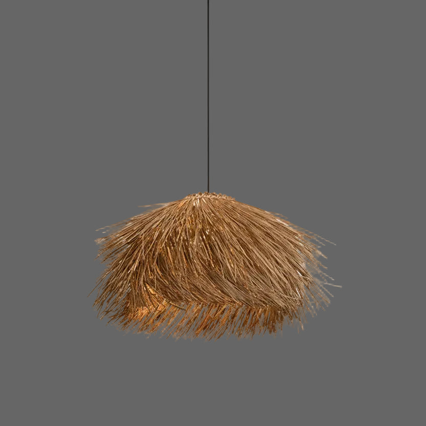 Lica Shaggy Rattan Pendant Light D 40 cm | Celestre