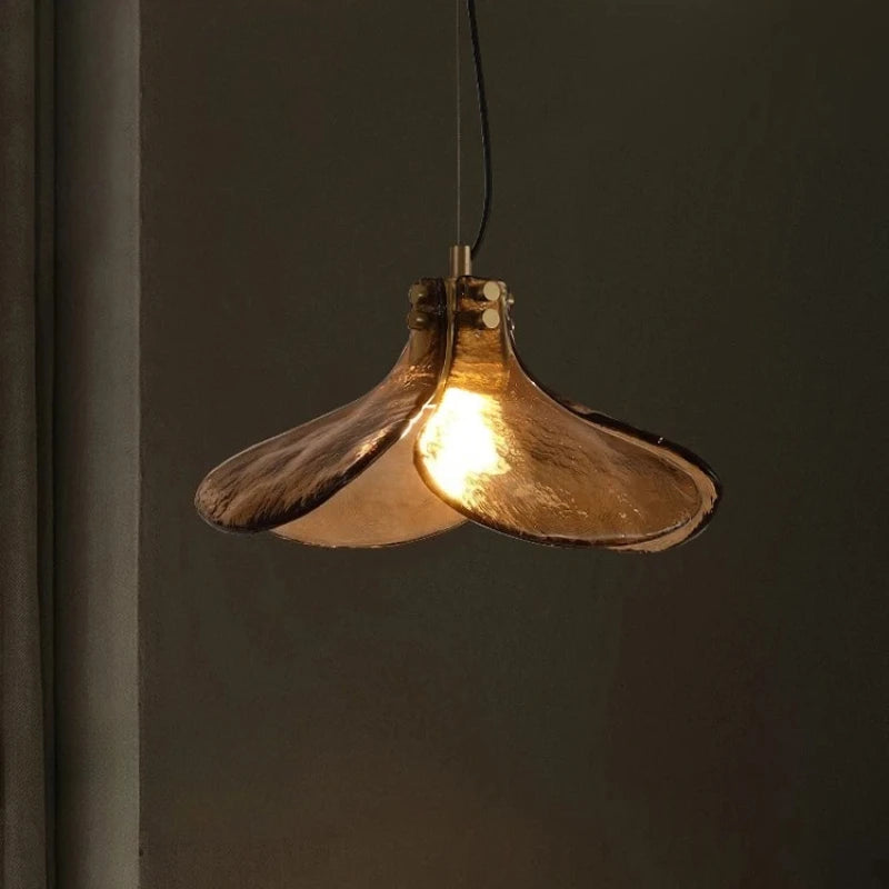 Fozi Stained Glass Leaf Pendant Light D 25 cm | Celestre