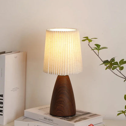 Nelo Pleated Conical Table Lamp | Celestre