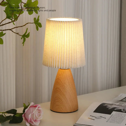 Nelo Pleated Conical Table Lamp | Celestre