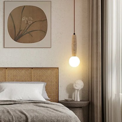 Piri Travertine Stacked Globe Pendant Light | Celestre