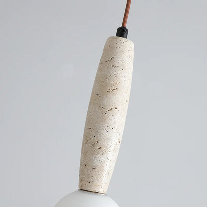Piri Travertine Stacked Globe Pendant Light | Celestre