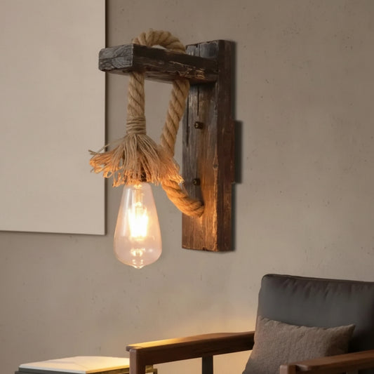 Brav Wood Bracket Suspended Wall Light Without Cage | Celestre