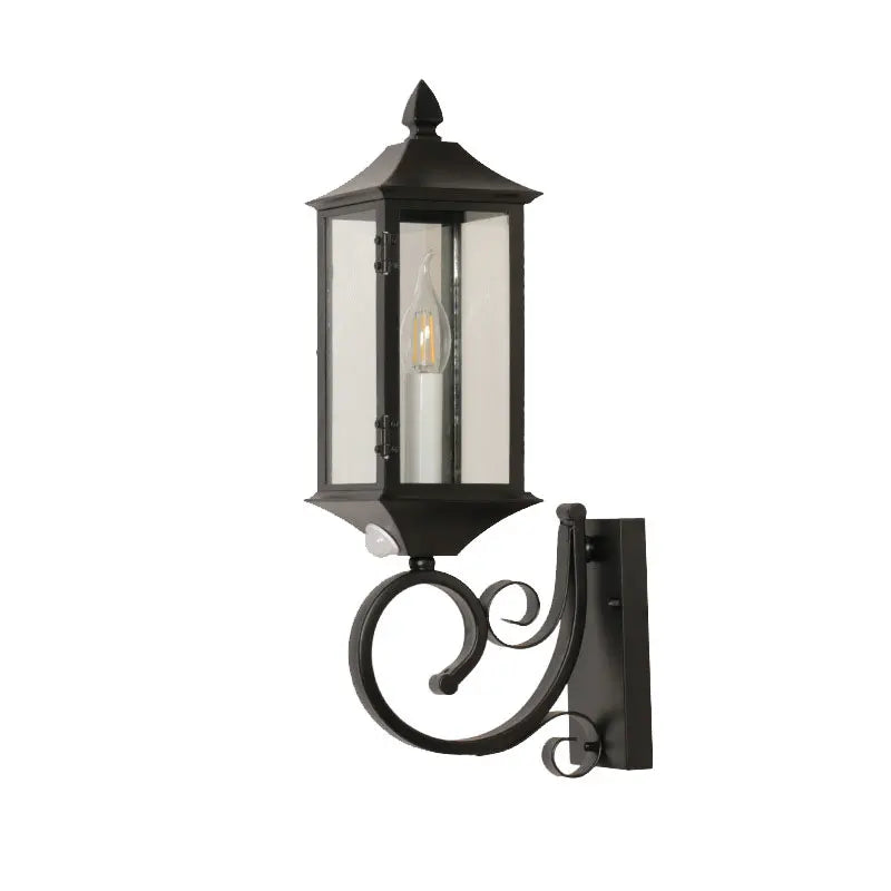 Zumo Lantern Scroll Arm Outdoor Wall Light | Celestre