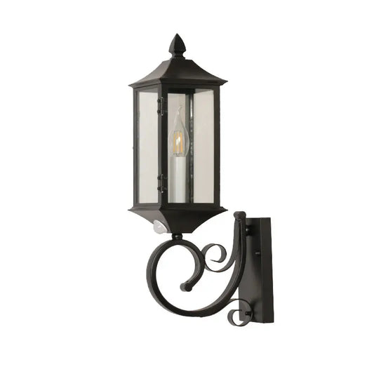 Zumo Lantern Scroll Arm Outdoor Wall Light | Celestre