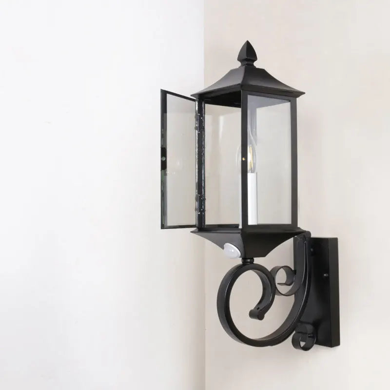 Zumo Lantern Scroll Arm Outdoor Wall Light | Celestre