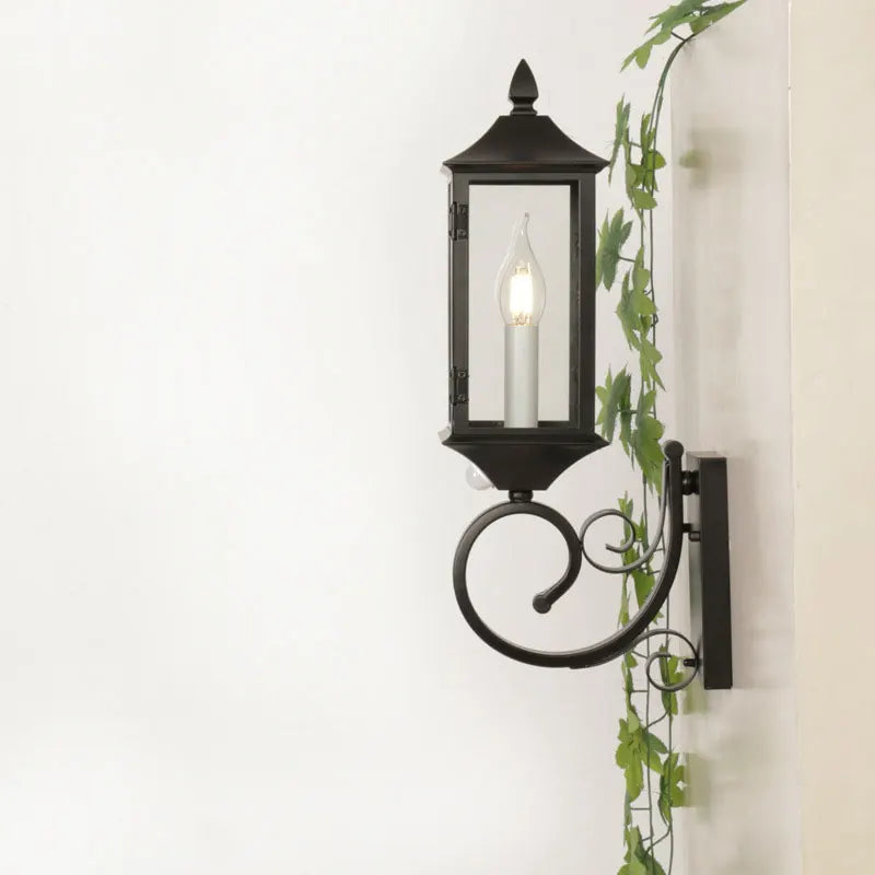 Zumo Lantern Scroll Arm Outdoor Wall Light | Celestre