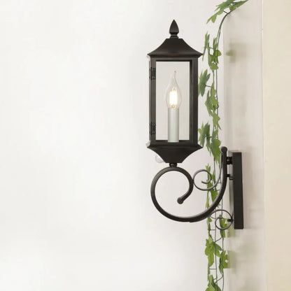 Zumo Lantern Scroll Arm Outdoor Wall Light | Celestre