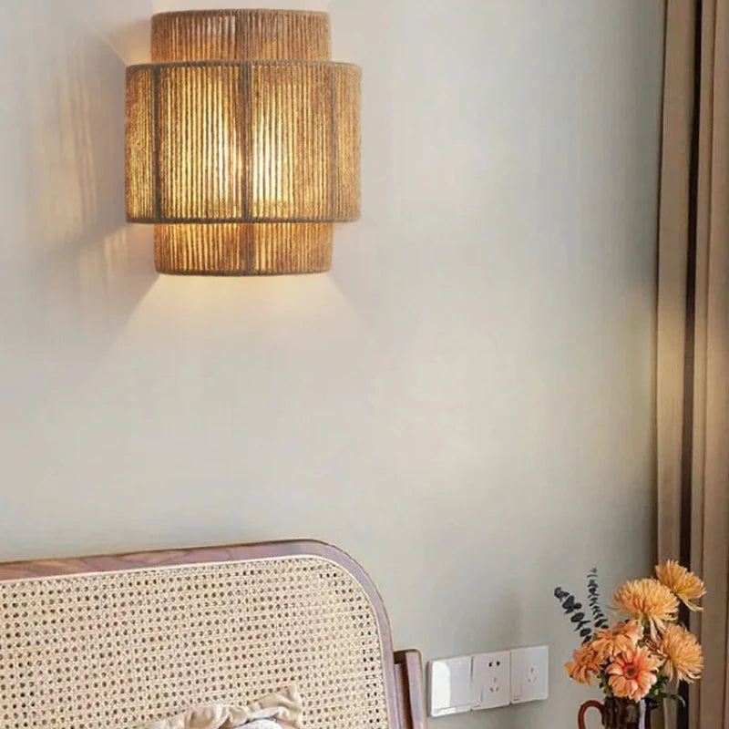 Rovi Natural Rattan Wall Light | Celestre