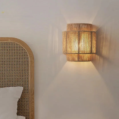 Rovi Natural Rattan Wall Light | Celestre