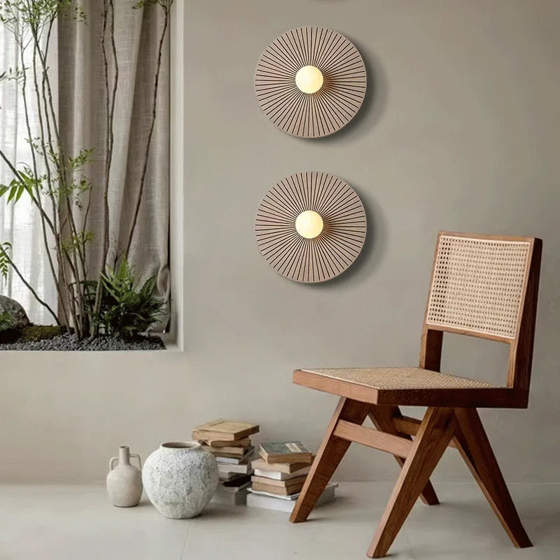 Dero Round Sunburst Wall Light | Celestre