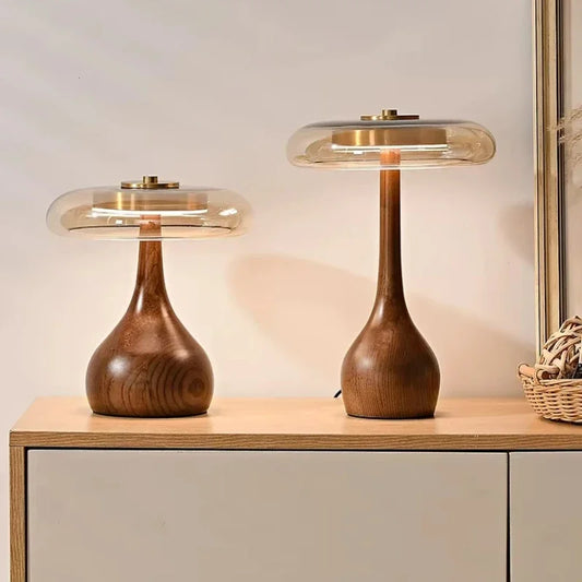 Sora Retro Wooden Table Lamp | Celestre