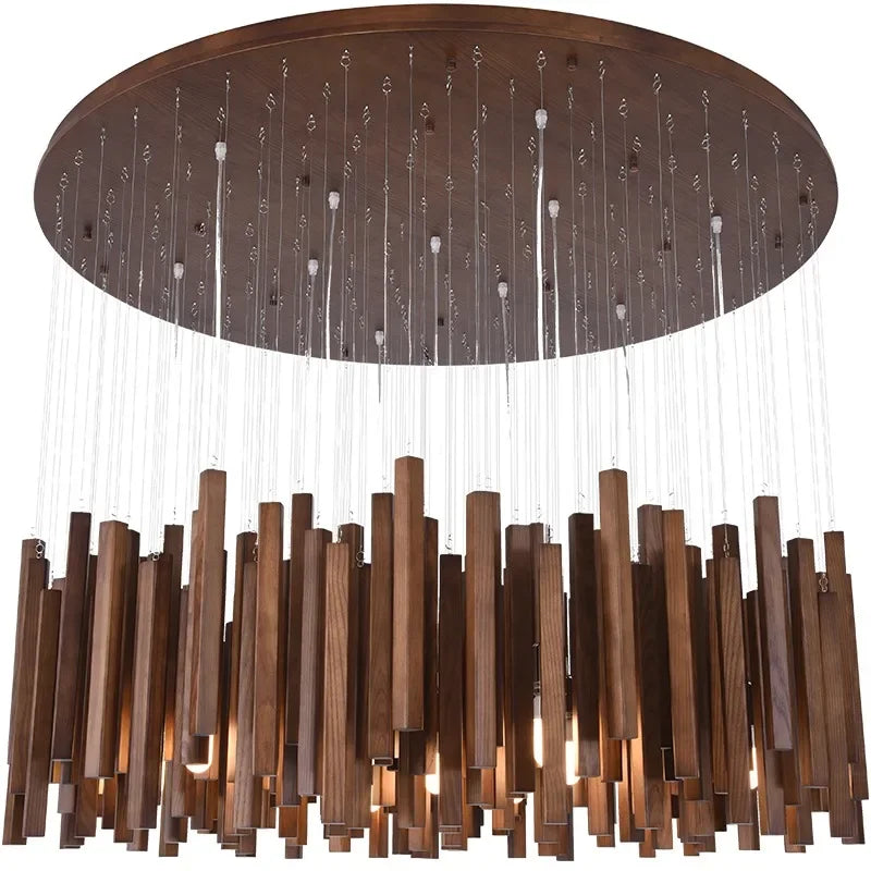 Azera Retro Wood Chandelier | Celestre