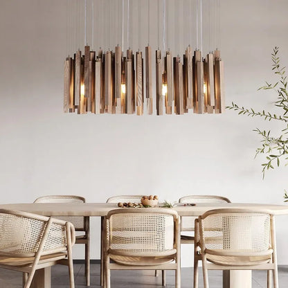 Azera Retro Wood Chandelier | Celestre