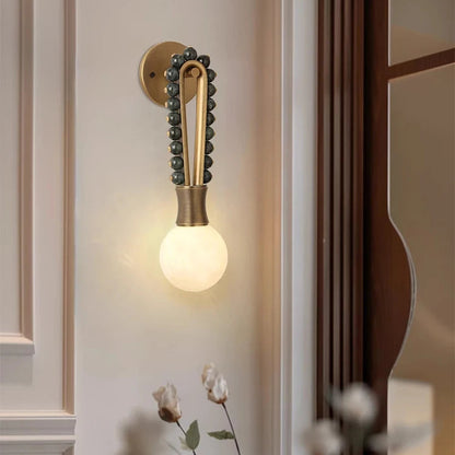 Zave Marble Beaded U Loop Wall Light Green | Celestre