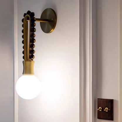 Zave Marble Beaded U Loop Wall Light | Celestre
