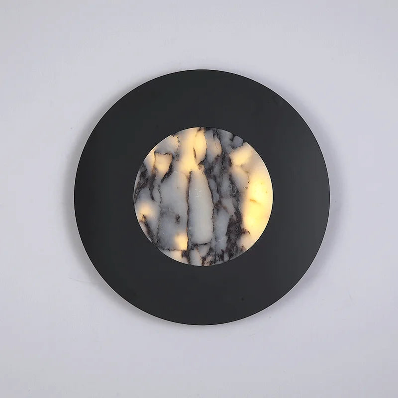 Syni Round Marble Wall Light | Celestre