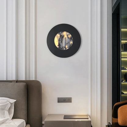 Syni Round Marble Wall Light | Celestre