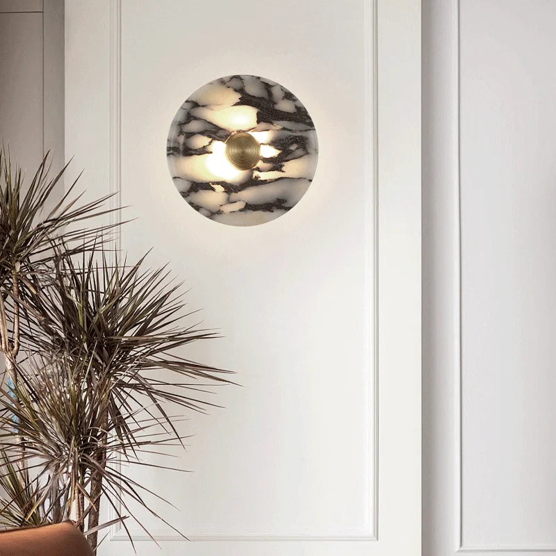 Levi Round Marble Wall Light | Celestre