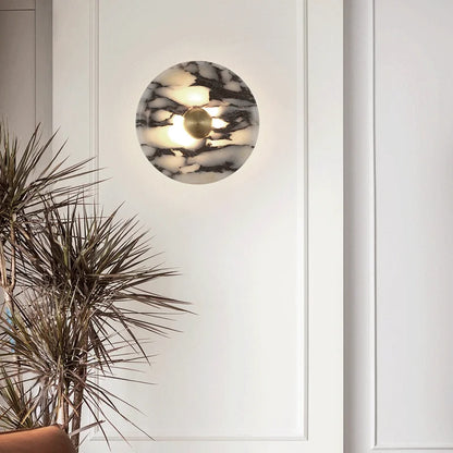 Levi Round Marble Wall Light | Celestre