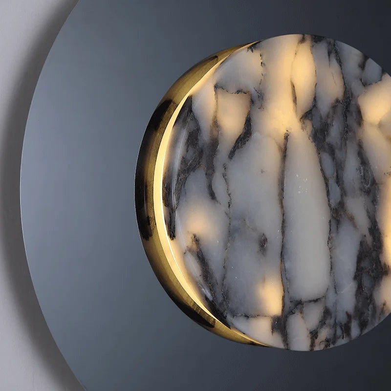 Syni Round Marble Wall Light | Celestre