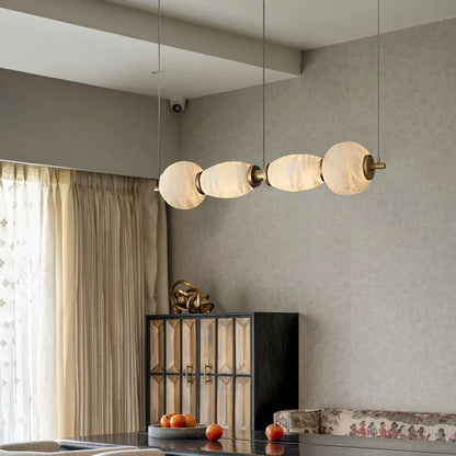 Zilo Linear Alabaster Chandelier | Celestre