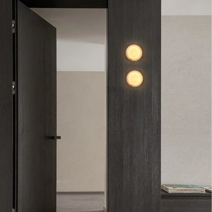 Liri Alabaster Orb Wall Light | Celestre