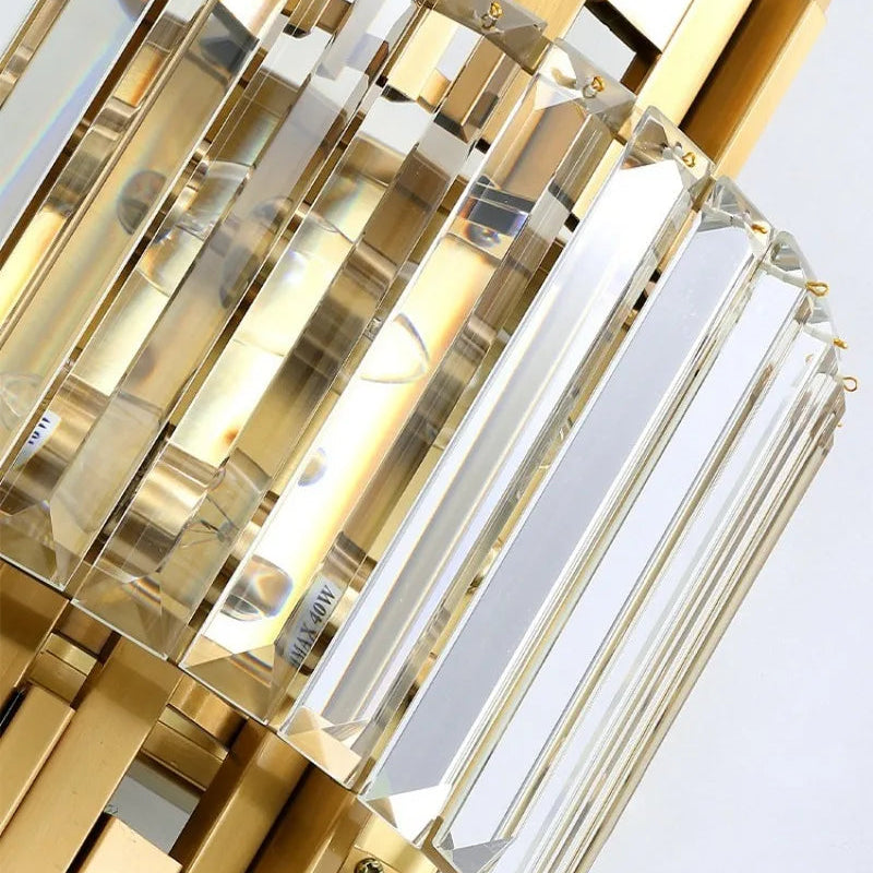 Elir Crystal Tiered Bars Wall Light | Celestre