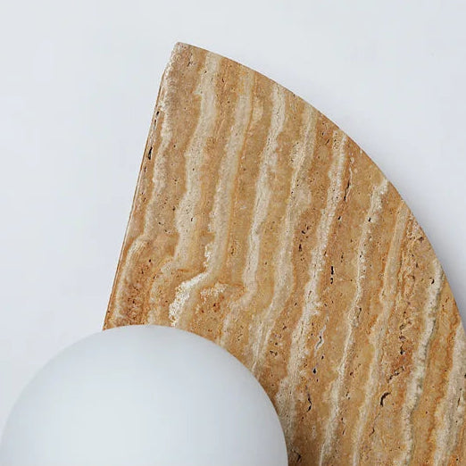 Briw Travertine Half Moon Wall Light | Celestre