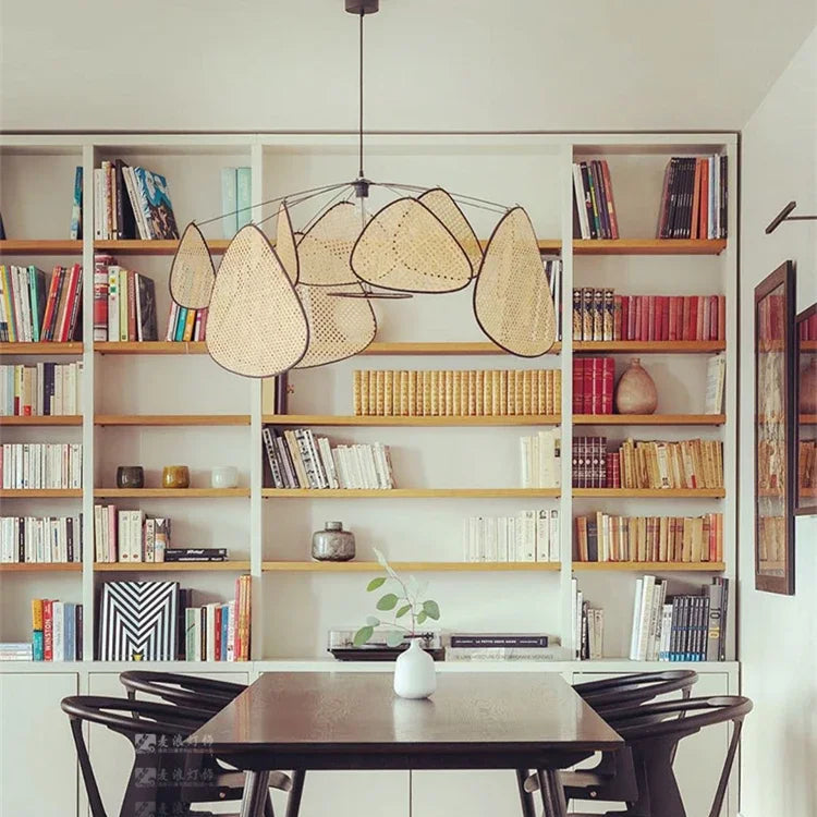 Vexe Screen Cannage Rattan Chandelier D 120 cm | Celestre