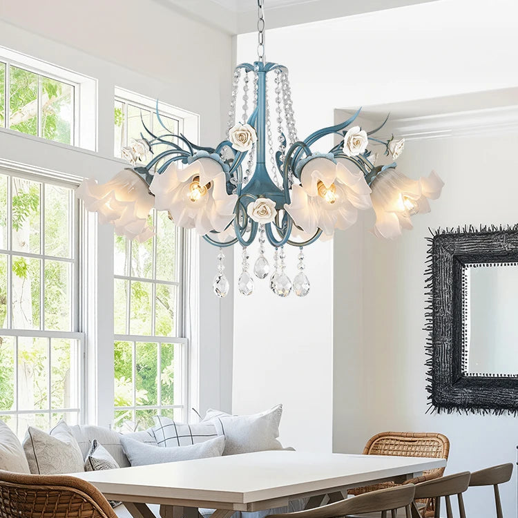Aelix French Floral Chandelier 8 Heads | Celestre