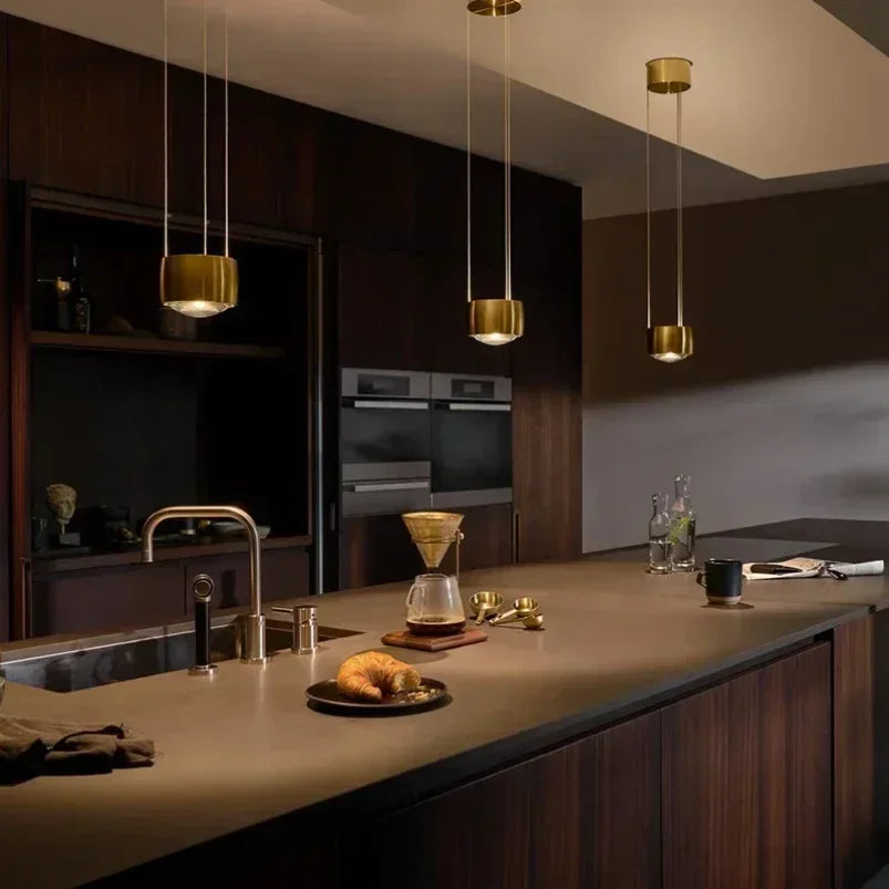 Mavri Minimalist Lens Drum LED Pendant Light | Celestre