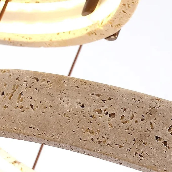 Revi Wabi-Sabi Travertine Ring Chandelier | Celestre