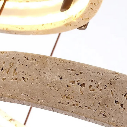 Revi Wabi-Sabi Travertine Ring Chandelier | Celestre