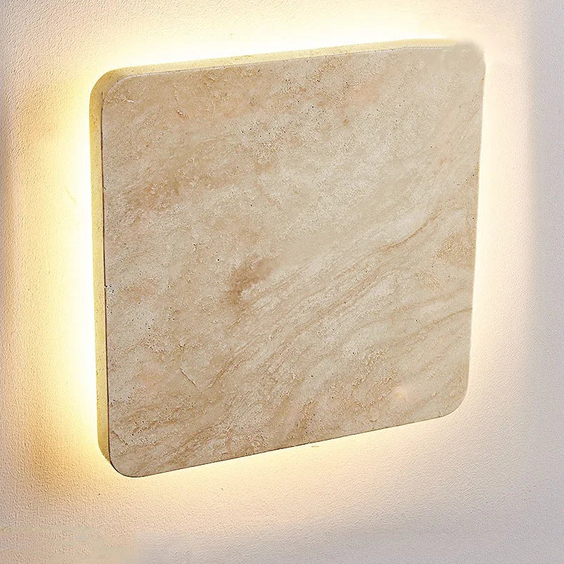 Geli Travertine Square Outdoor Wall Light | Celestre