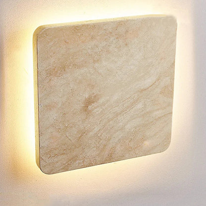 Geli Travertine Square Outdoor Wall Light | Celestre