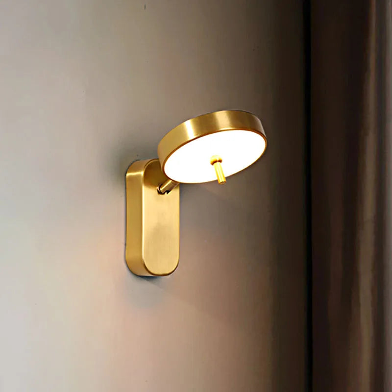 Vesko Minimalist Brass Ring Wall Light Disc | Celestre