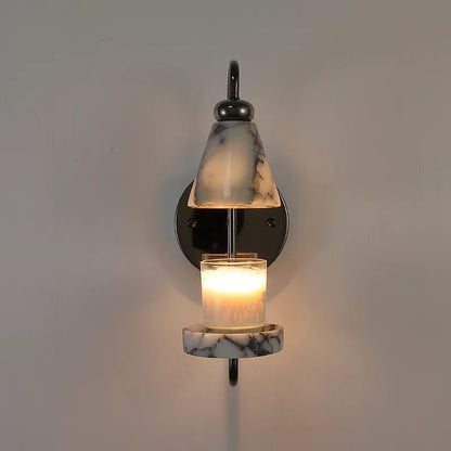 Elvy Art Deco Marble Candle Holder Wall Light | Celestre
