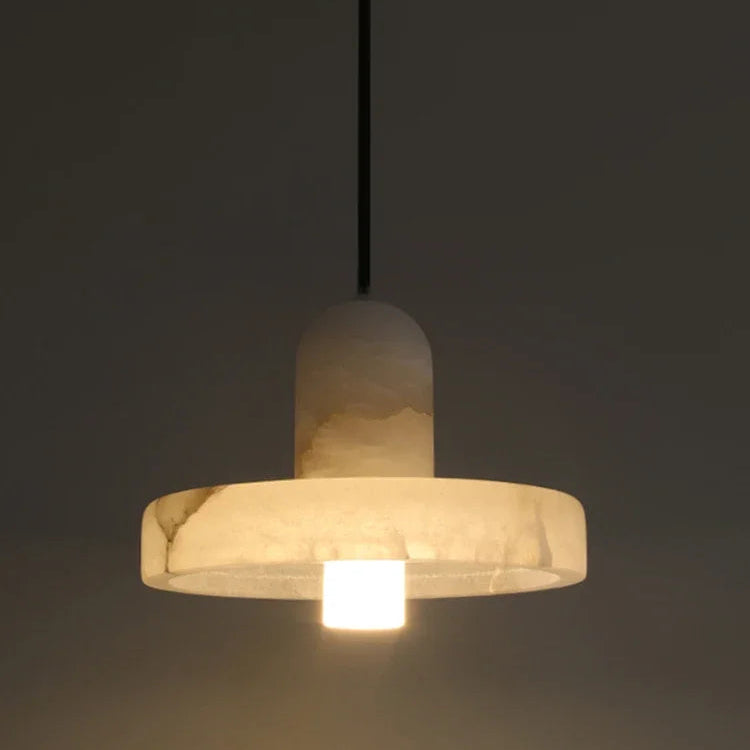 Vexa Cap Alabaster Pendant Light | Celestre