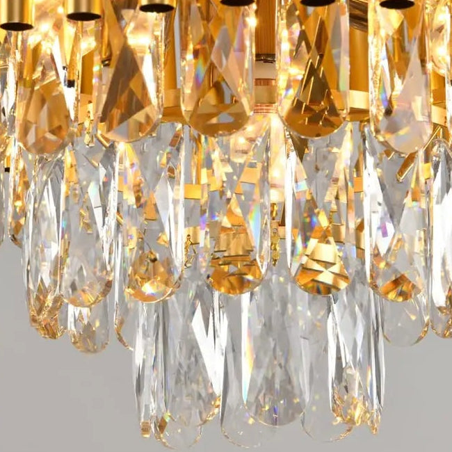 Pixa Round Tiered Crystal Chandelier | Celestre