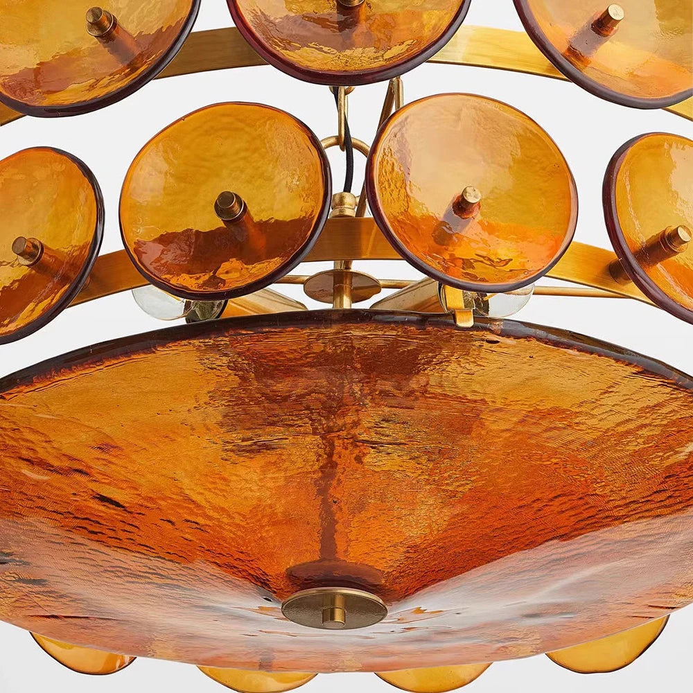 Evian Mid Century Glass Chandelier | Celestre