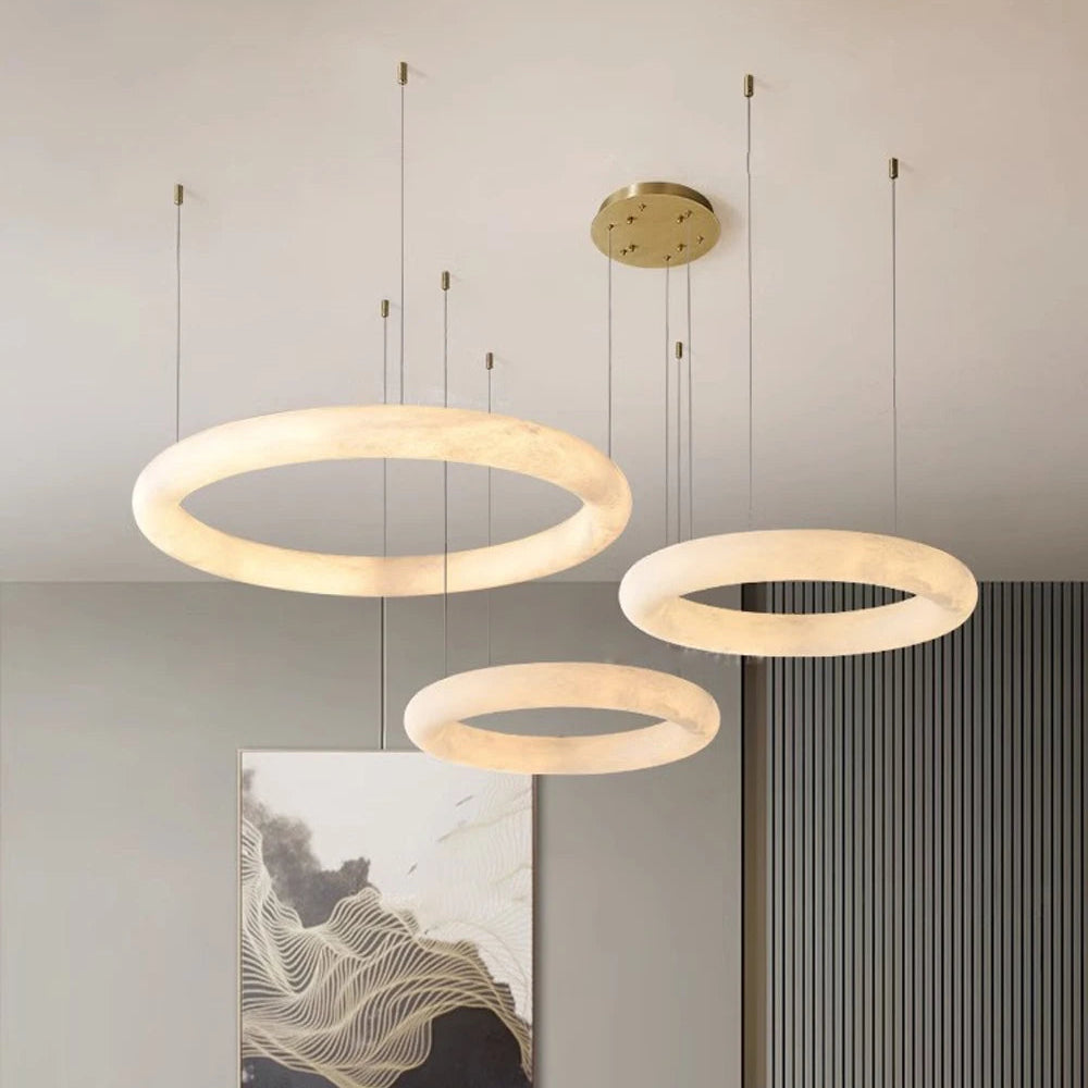 Tivar Stone Ring Chandelier 50-60-80 cm | Celestre