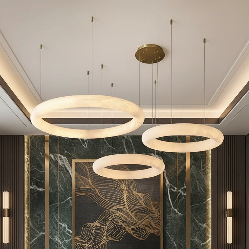 Tivar Stone Ring Chandelier 40-50-60 cm | Celestre