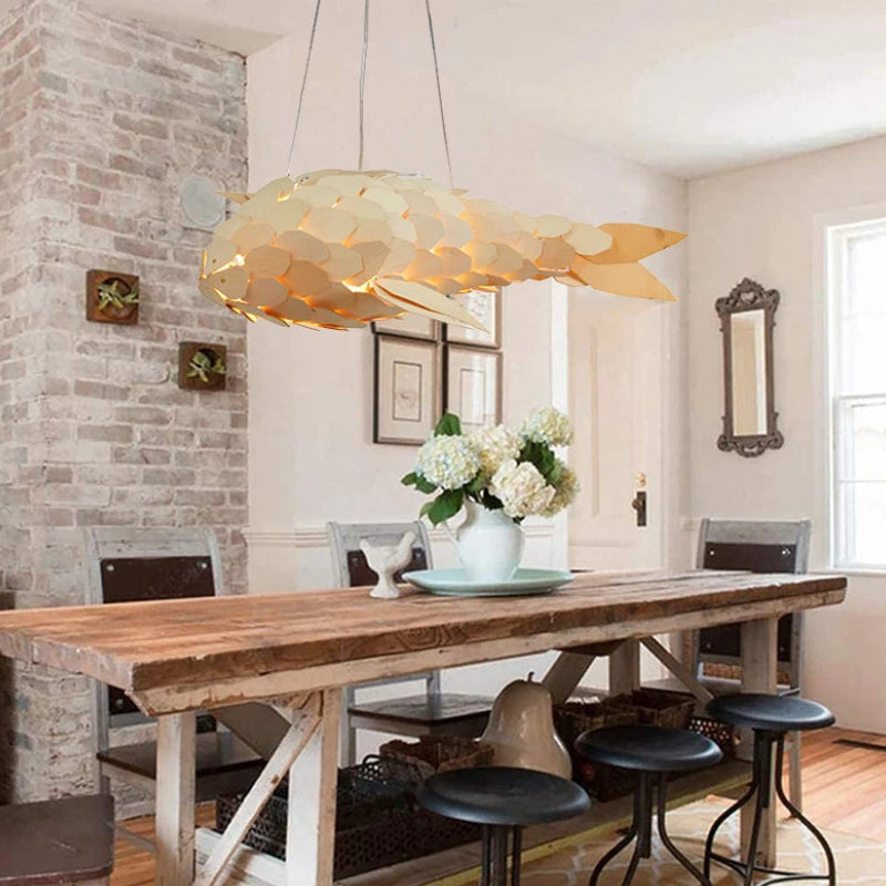 Airi Wooden Fish Pendant Light | Celestre