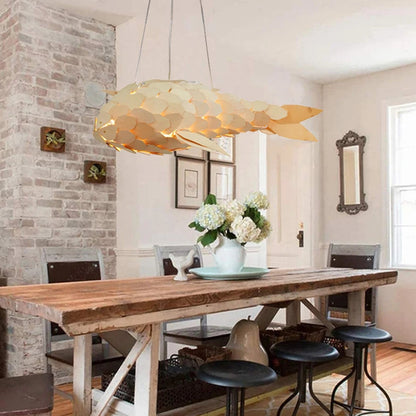 Airi Wooden Fish Pendant Light | Celestre