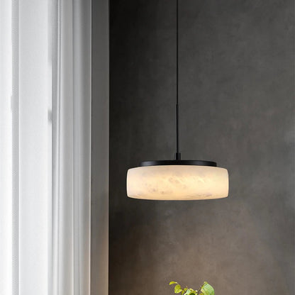 Toro Round Alabaster Pendant Light | Celestre