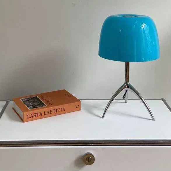 Elvo Bauhaus Glass Table Lamp Blue | Celestre