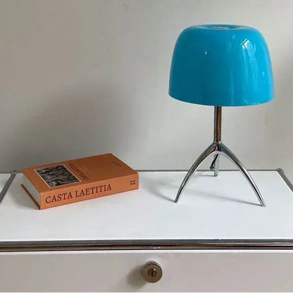 Elvo Bauhaus Glass Table Lamp Blue | Celestre