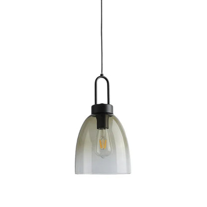 Duvra Nordic Smoked Glass Bell Pendant Light | Celestre