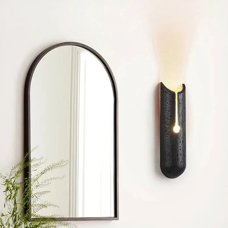 Tira Travertine Cylindrical Slit Wall Light | Celestre